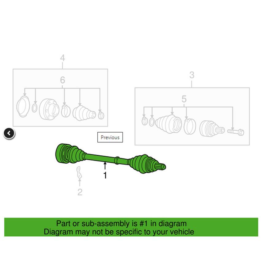 Audi Axle Assembly - Rear (Rebuilt) 8E0501203SX